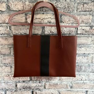 Vince Camuto Brown and Black Tote